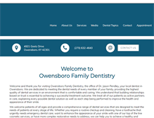 Tablet Screenshot of owensborofamilydentistry.com